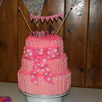 Ruffle Cake This was for a first birthday party. The cake matched the little birthday girls dress! It was a very very hot, humid and stormy day, so my...