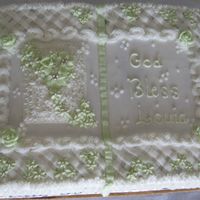 Christening Cake Butter cream icing, royal icing flowers