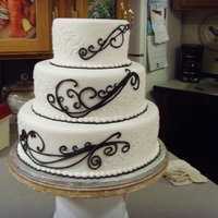 Black And White Wedding Cake 
