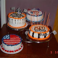 Birthday Cake.fourth Of July 2008 These are cakes I did for step-mom's birthday and Fourth of July celebration. I lost power and baked the cakes and made the frosting...