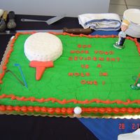 Golf Themed Retirement Cake 