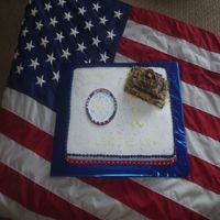 Army Natl Guard Cake White cake with Oreo pudding with BC icing