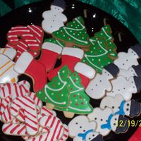 Christmas Cookie Tray NFSC w/ Antonias icing and Gingerbread Cookies w/ antonias icing. They are my "small" cookies . *note to self Gingerbread domes...