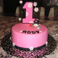 Addy's First Birthday I made this cake for my dog's first birthday party! I had so much fun making it. Everything is fondant. The dog's had their own...