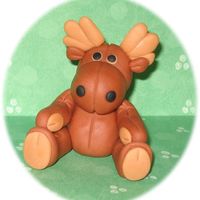 Moose I created this little fondant moose for fun and practice. He was fun to make. Thanks for looking!