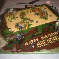 Gijoe_Camo_Cake This is my version of a GiJoe Camo Novelty Cake. i normally do not use toys on my cake, but what can you say to an adorable 8-yr old boy...