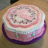 Flowers And Stitching This was my first attempt with the "stitching" method. This cake was made for a lady who loves to stitch and although she was 92...