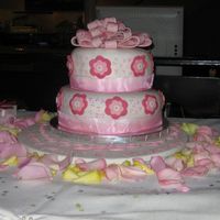 Sweet 16 Cake Stacked chocolate with caramel buttercream filling, covered in MMF.