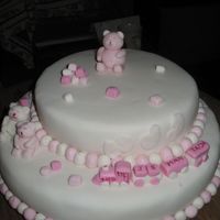 Baby Girl My first "official cake". All fondant.