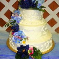 20Th Anniversary This is my first tiered cake ever and first paid order - super super super nervous, for a Pastor and Deacon's anniversary. I got a...