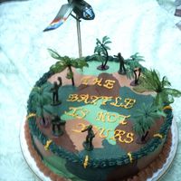 Camouflage THis is a basic butter mixture (the cake). The frosting is buttercream. This was my first try! Will do better next time