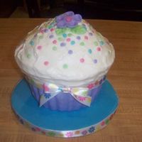 Giant Cupcake i did this giant cupcake for a door prize for our women's ministries event today. i just bought the pan this week. i must say i had...