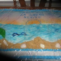 Hawaii Anniversary Cake Customer wanted cake to represent where they honeymooned, Hawaii.