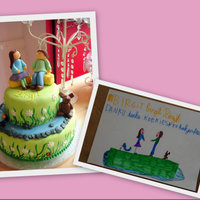 Cake Made After Her Drawing 