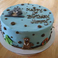 Hbo Classical Baby This is a 2-layer 10" round covered in buttercream. All animals are fondant...received permission from the artist to try and recreate...