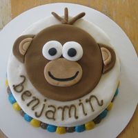 Mod Monkey Smash To go with Mod Monkeys cake for Benjamin...buttercream with fondant monkey!