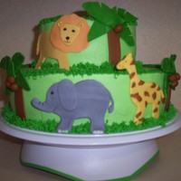 Jodie's Baby Shower fondant animals and trees
