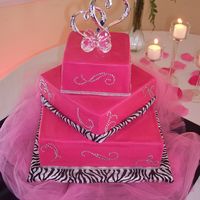 Bling-Tastic Wedding Bride's theme was zebra, hot pink, and bling.