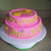 Leelee's Birthday Hot pink and lime green.