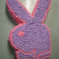 Playboy Bunny Playboy buuny cake for a friend. They wanted pink and purple instead of the traditional black and pink. Chocolate raspberry cake with...