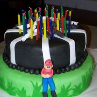 My First My first fondant covered cake and fondant figure!