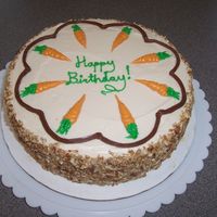Birthday Carrot Cake This is a cake I just finished for my mothers birthday. It is Carrot Cake with cream cheese frosting. My first completely homemade, nothing...