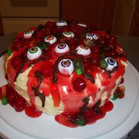 Halloween Eyeball Cake This is the cake that I made for Halloween to take to my office. Everyone thought it looked really nasty, which is what I was going for....