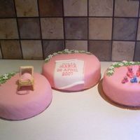 Christening Cakes For Julia Christening cakes for a collegues grandchild Julia. The blocks spells "S&ouml;tnos" which means "sweetey". The...
