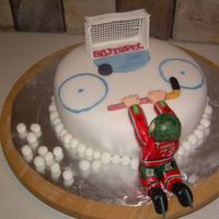 Out Of Reach Of The Finals This cake shows a hockeyplayer from the Swedish ProLeague V&auml;stra Fr&ouml;lunda. They have won the Title for several years but...