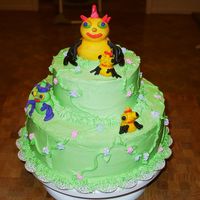 Miss Spider Sunny Patch 2 Tier Cake This is for my DD second bday. Although I am not too thrilled with the little Fondant pieces, they were my first try. She loved it. I had...