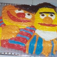 Ernie And Bert Made cake for nephew Sesame street theme party.