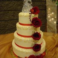 Gold Anyone? This design was painted in gold lustre dust with gold candies and red ribbon, it was for a part "chinese" wedding which was why...