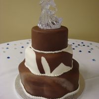 Marbled Chocolate I used the petal pan for the 1st time and marbled white and chocolate fondant