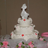 Wedding Cake With Gumpaste Flowers gumpaste flowers