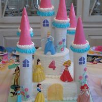 Castle Cake For Dd's Birthday My first cake photo on CC! This was a combo birthday cake for my 4yo daughter and my final for Wilton III. My first tiered cake. I used...