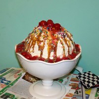 Ice Cream Sundae Cake This was for my baby sister's 5th grade graduation.