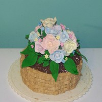 Mom's Birthday Cake I was teaching my sister how to decorate a cake for our mom's 50th birthday. It was our first time with gumpaste roses. She and I did...