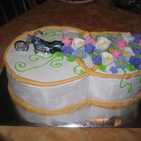 Engagement Cake The Groom builds motorcycles and the bride is a hortoculturalist. I have to thank one of my Fondant and Gumpaste class members who came up...