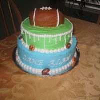 Sports Themed Baby Shower This was for a "post" baby shower. The couple had a little boy and had a couples shower a month after his birth. They wanted a...