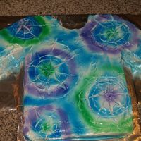 Tie Dye Birthday Cake I made this cake for my friend's daughter who was having a tie dye birthday party. They asked if I could make a tie dye shirt cake....