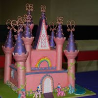 Castle Cake My daughter had a My Little Pony party, so I made her a Ponyland castle.