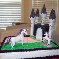 Unicorn Birthday This was for one of my friends little girl's 2nd birthday. It was designed to match the party invitation.