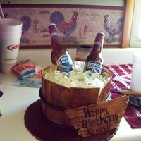 Beer Bottle Cake I've been wanting to try the beer bottle cake for a while now. I made this for my brother in laws birthday. Then we took the extra...