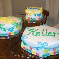 Baby Shower Buttercream with fondant accents