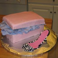 Shoebox Cake i made this for my sister inlaw. It was my first attempt at making a shoe from gumpaste