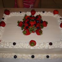 Work Picnic Cake Whats better then Strawberries and Blueberries in the summer! Just used what I had in the fridge to make this strawberry cake with...