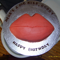 Kiss Cake Hubby said all he wanted was a big kiss for his birthday!