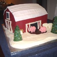 Christmas On The Farm My sister is president of her sons FFA (Future Farmers of America) Booster club, and she asked us to develop a Farm / Christmas themed cake...