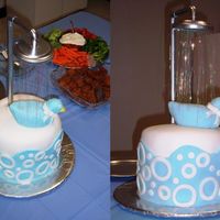 Rubber Ducky Shower Cake designed for rubber ducky themed baby shower for brother-in-law&acirc;s wife. Cake is six layers of chocolate with butter cream...