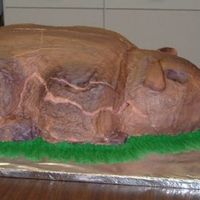 "larry" The Roasted Pig This is the main cake for my Brother-In-Laws Luau engagement party. Its red-velvet with cream-cheese inside and butter-cream outside. The...